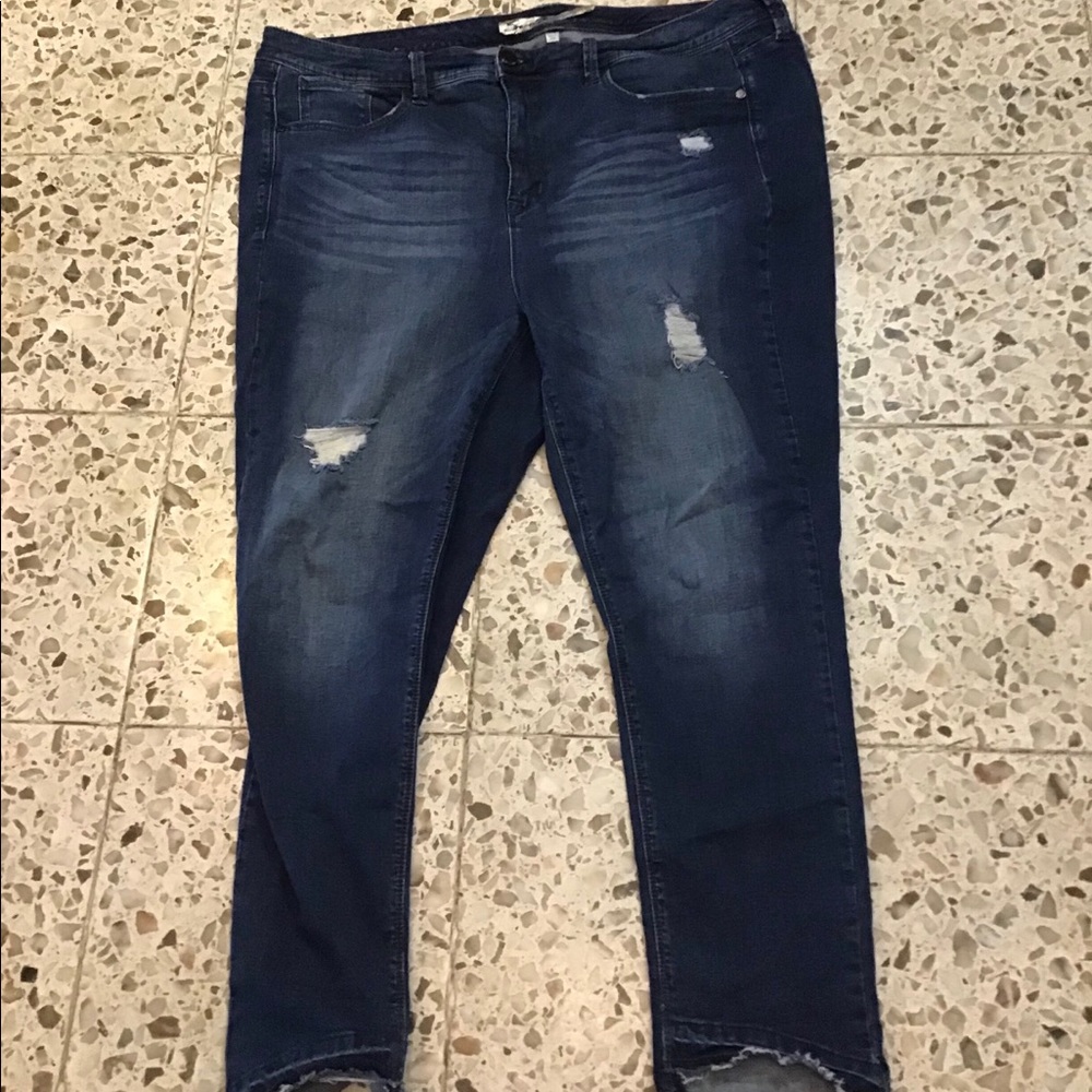 Seven7 Released Hem Skinny Jeans